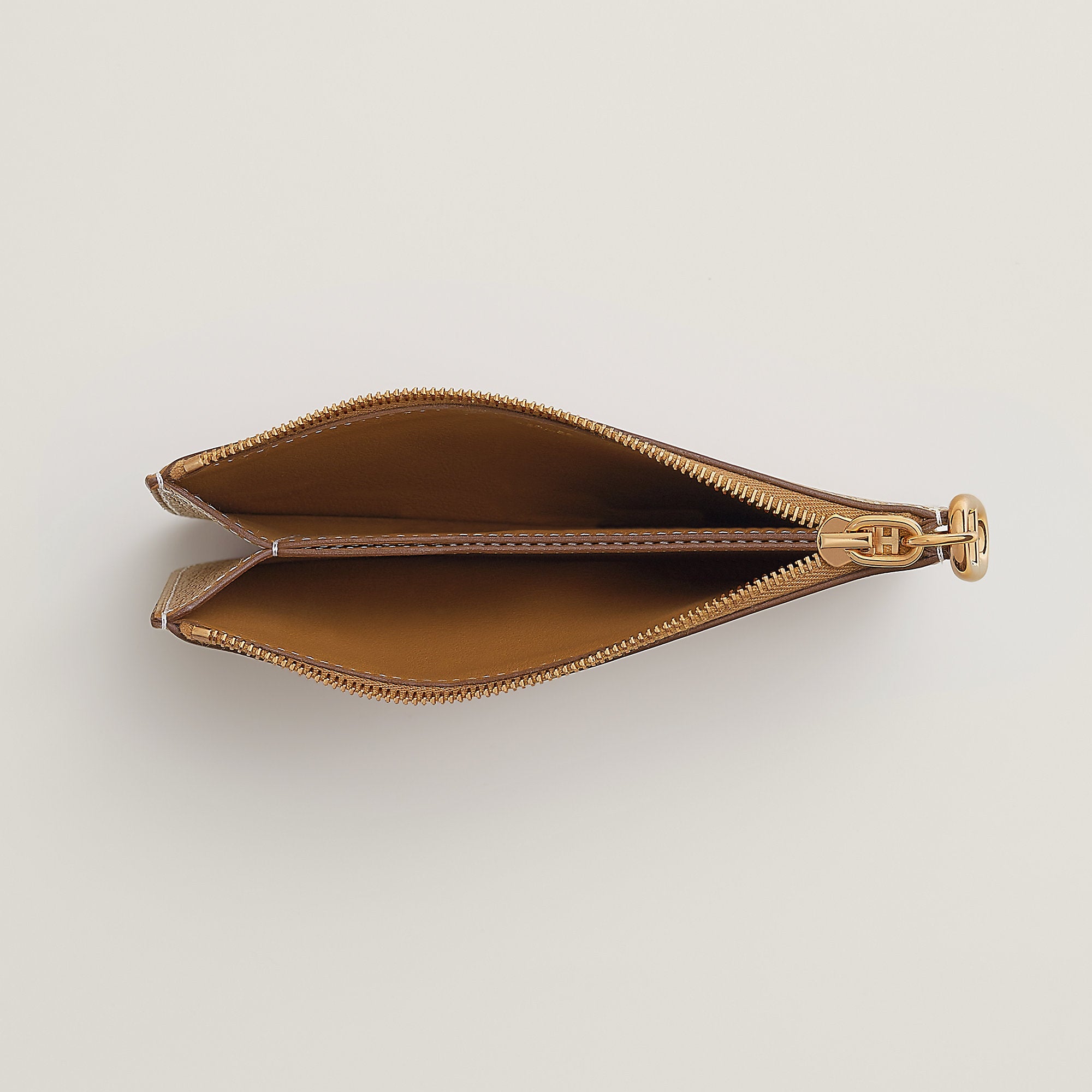 Hermes Zipengo Chaine D'Ancre Card Holder Gold