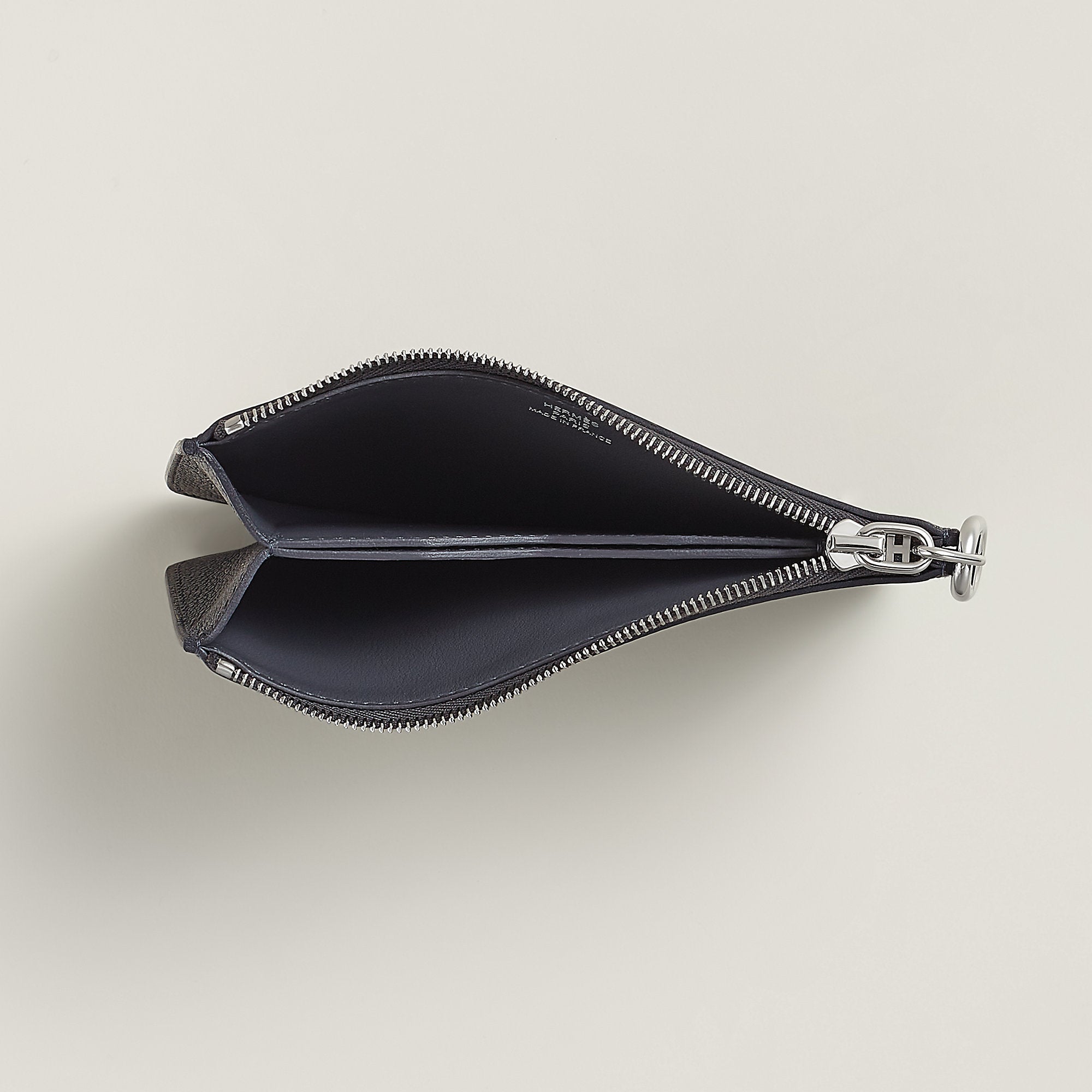 Hermes Zipengo Chaine D'Ancre Card Holder Ardoise