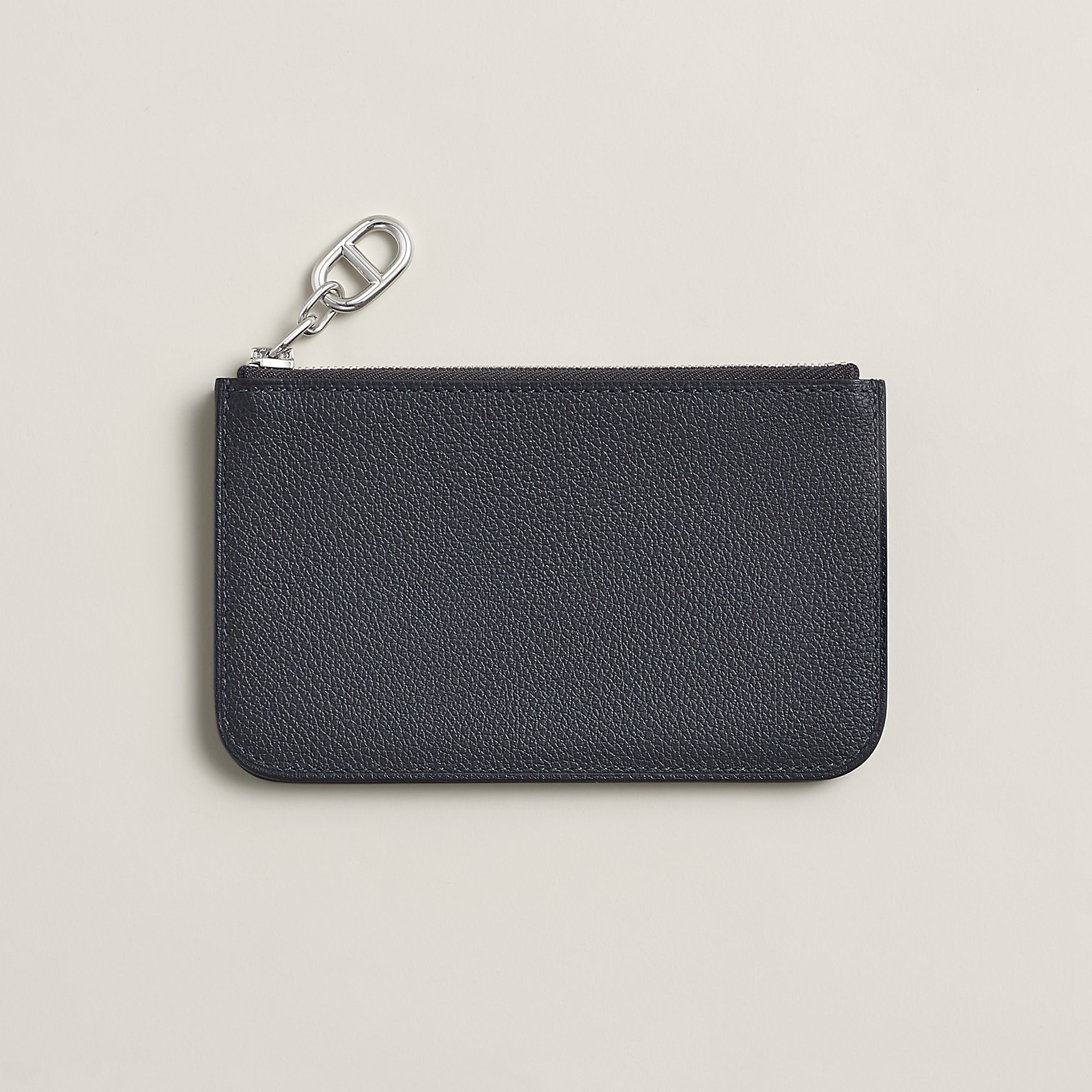 Hermes Zipengo Chaine D'Ancre Card Holder Ardoise