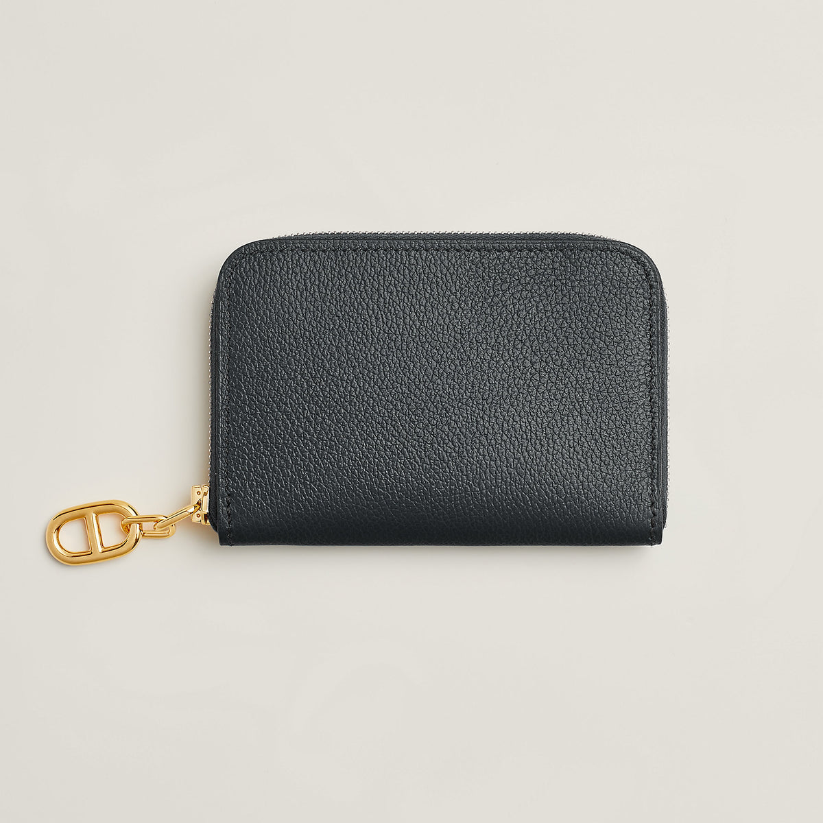 Hermes Zipengo Chaine D'Ancre Compact Card Holder Gris Misty