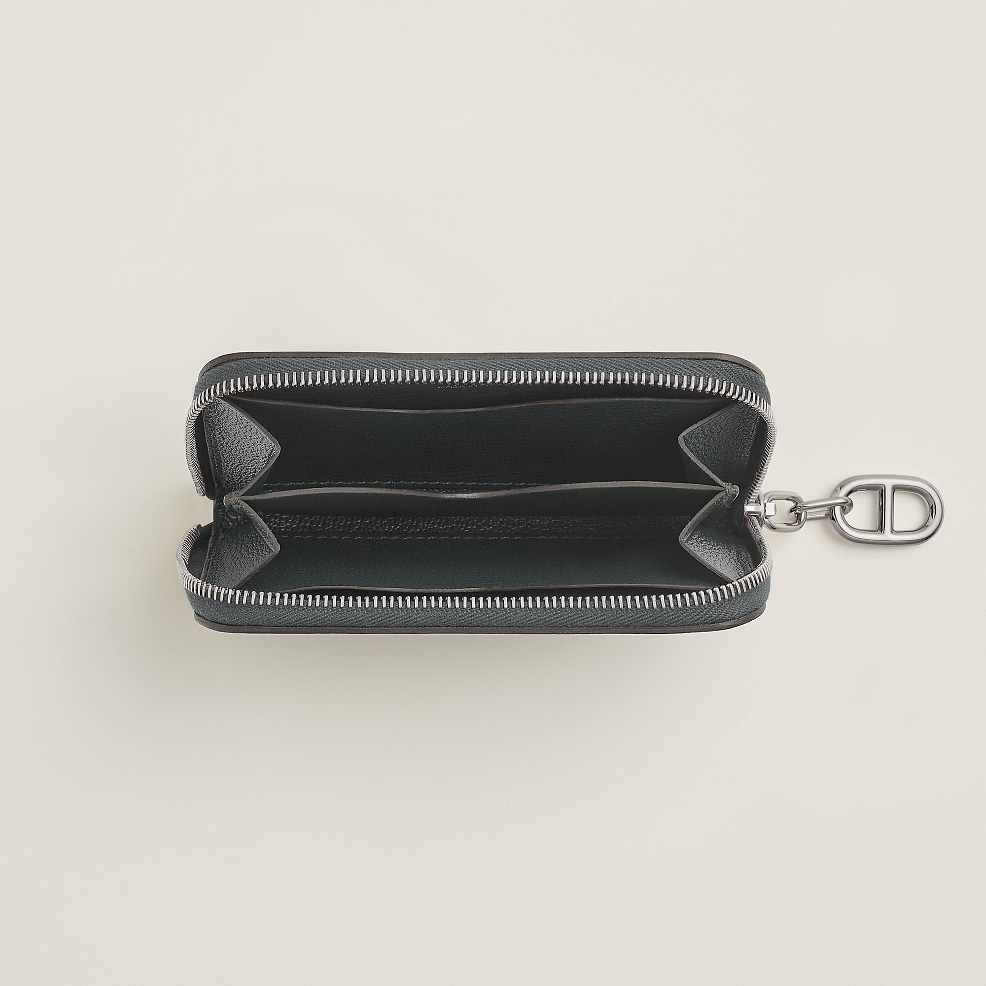 Hermes Zipengo Chaine D'Ancre Compact Card Holder Poussire