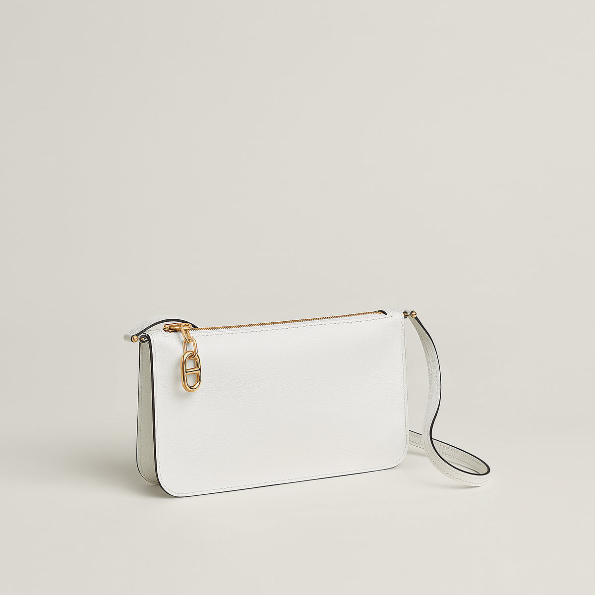 Hermes Zipengo Chaine D'Ancre To Go Pouch New White