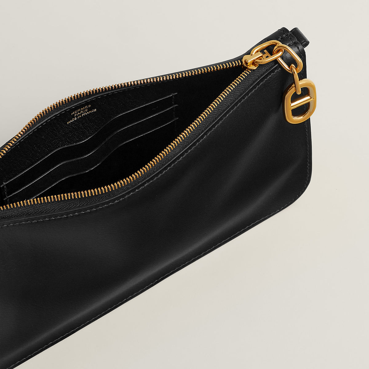Hermes Zipengo Chaine D'Ancre To Go Pouch Noir