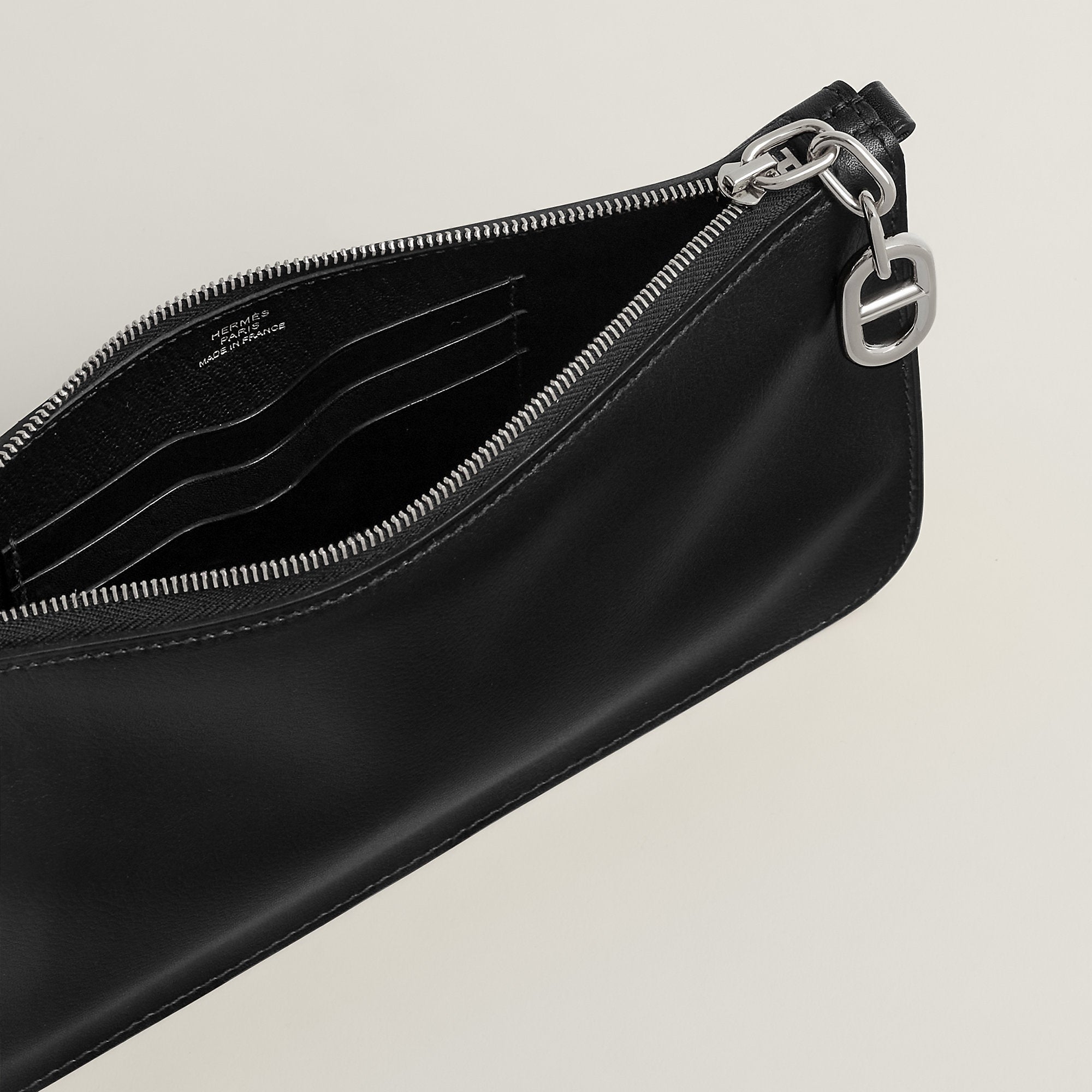 Hermes Zipengo Chaine D'Ancre To Go Pouch Noir