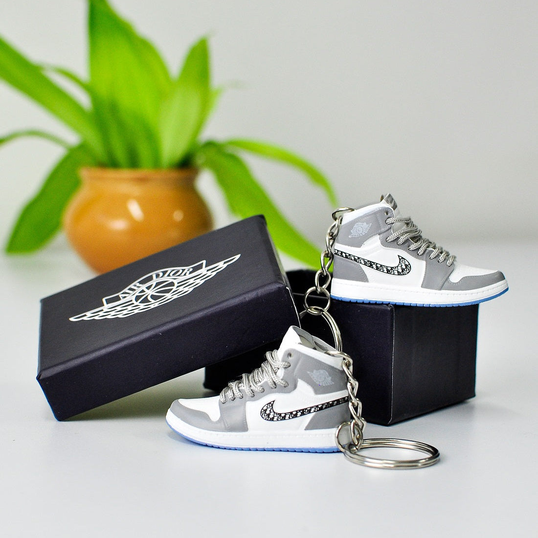 3D Sneaker Keychain With Box - Dior high