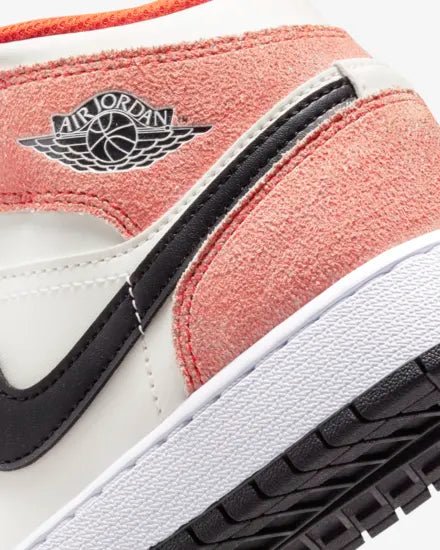 Air Jordan 1 Mid GS Orange Suede
