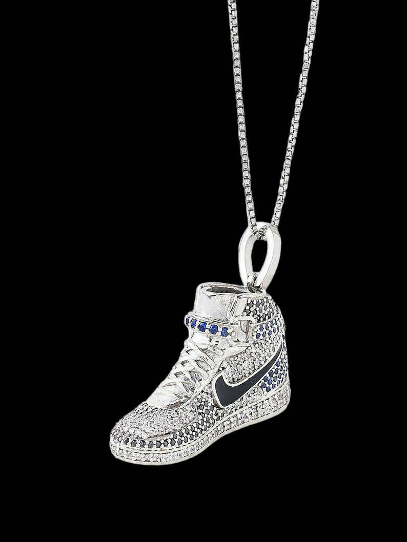 AIR JORDAN 1 3D S925 ICED OUT PENDANT