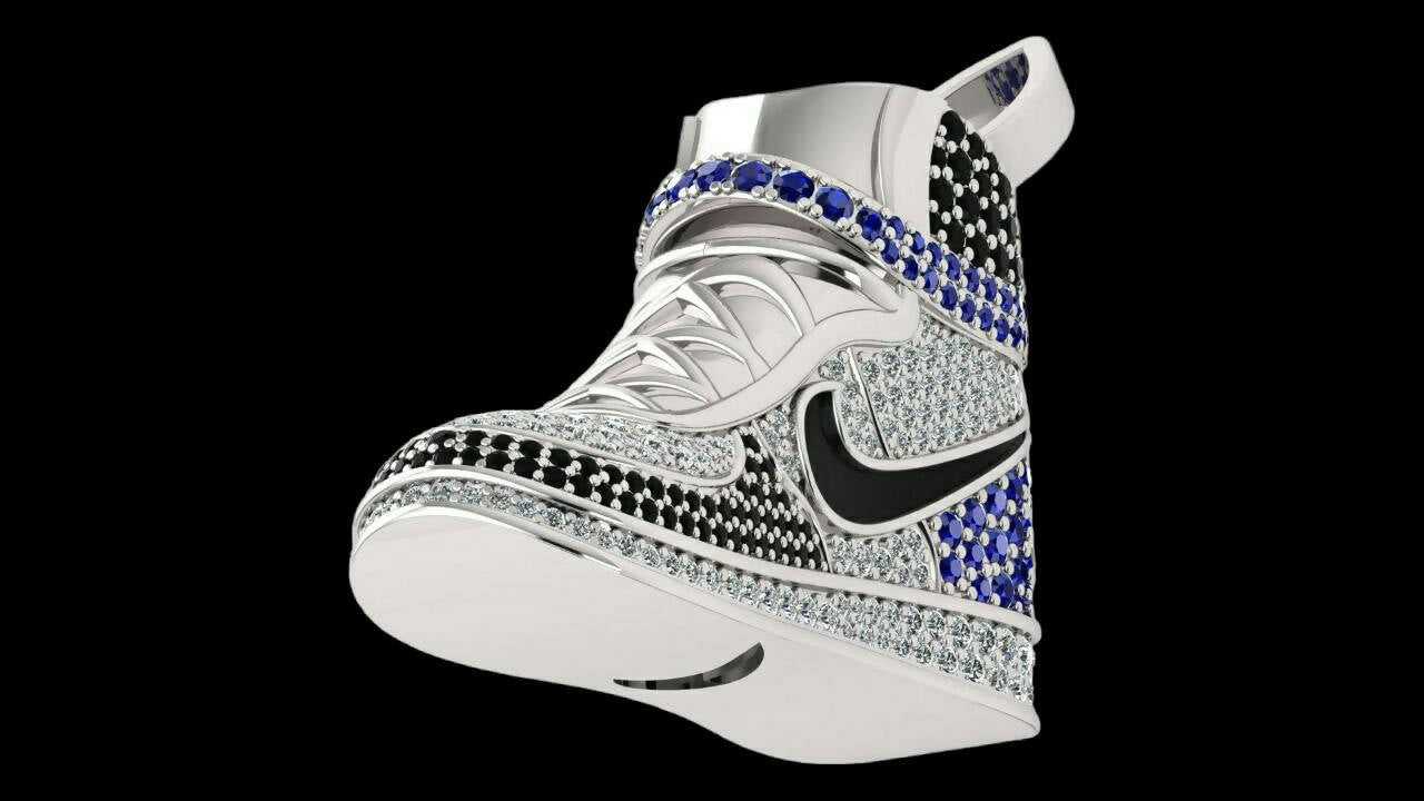 AIR JORDAN 1 3D S925 ICED OUT PENDANT