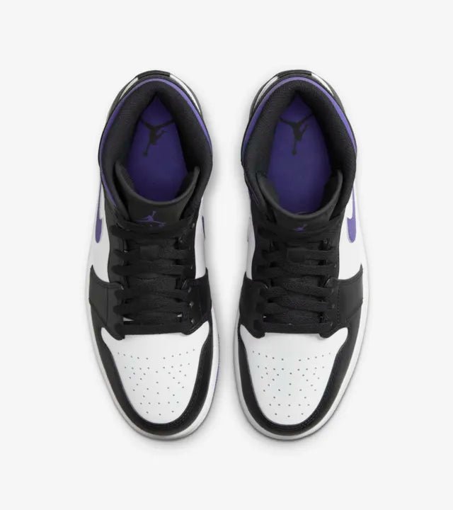 air jordan 1 mid white black purple