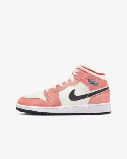 Air Jordan 1 Mid GS Orange Suede