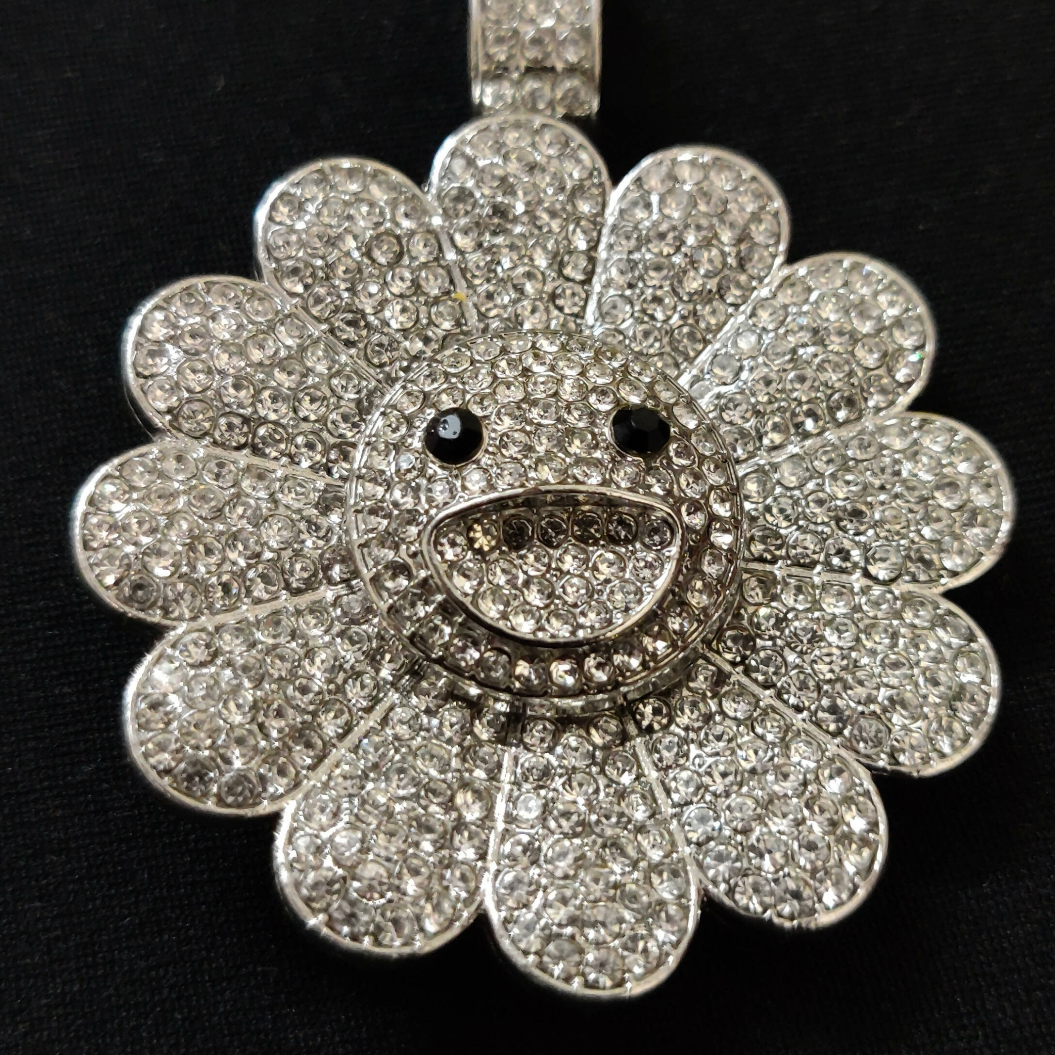 MURAKAMI FLOWER ICED OUT PENDANT (SILVER)