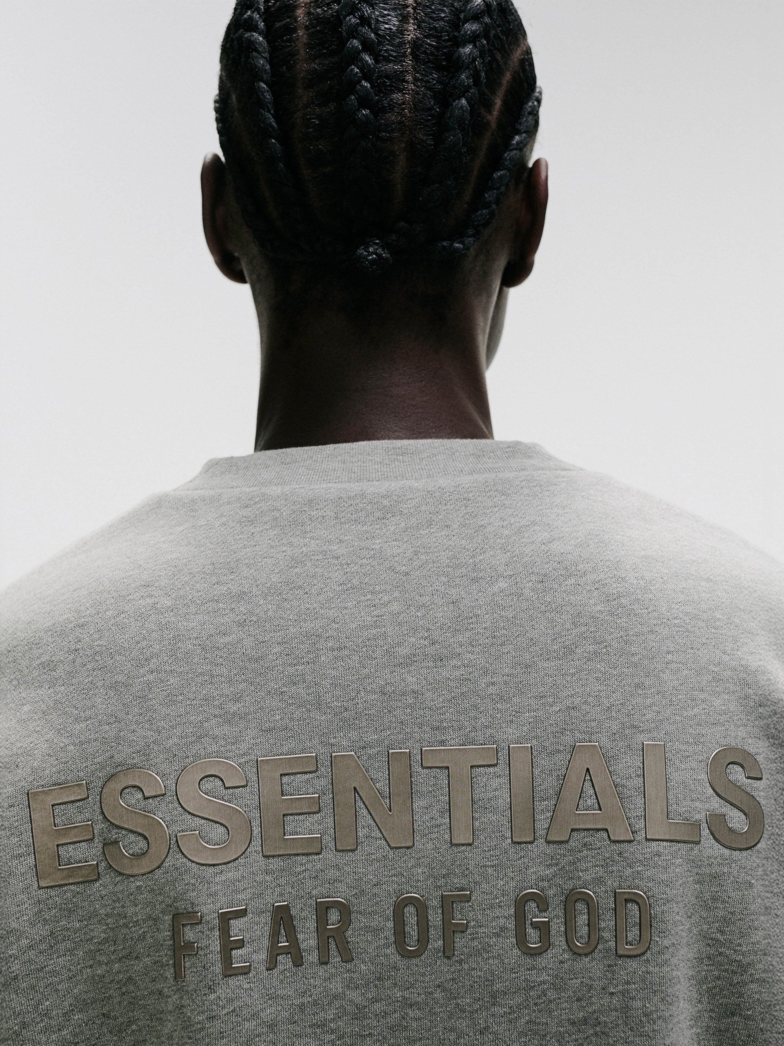Essentials Classic Long Sleeve Tee Concrete Heather