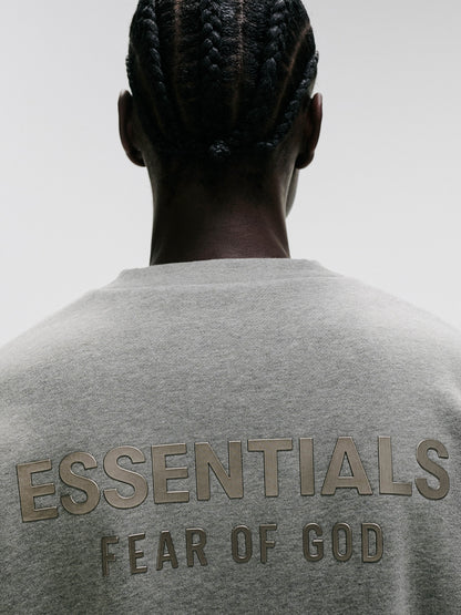 Essentials Classic Long Sleeve Tee Concrete Heather
