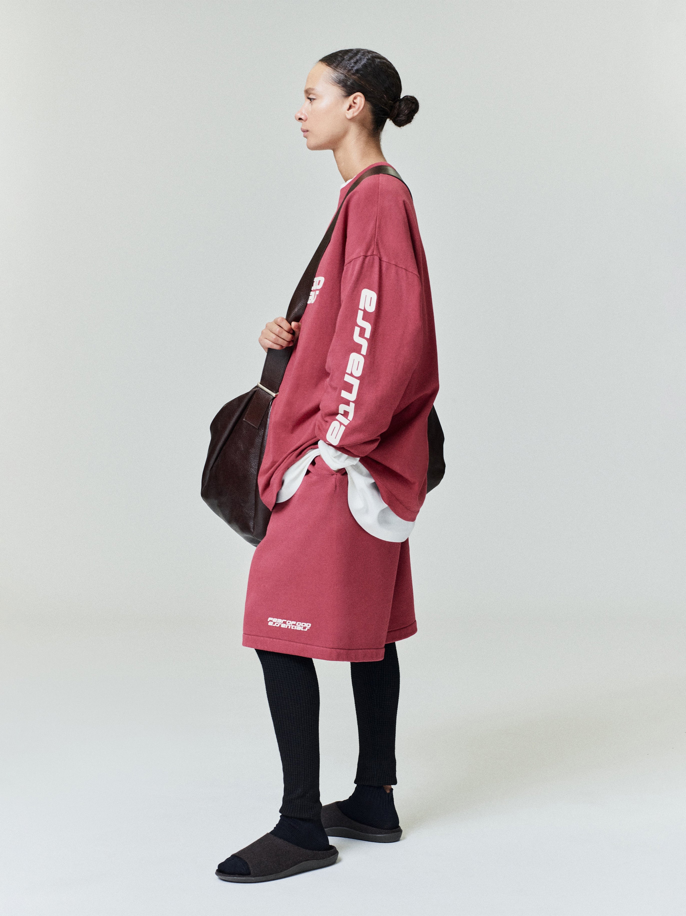 Essentials 90S Long Sleeve Tee Crimson