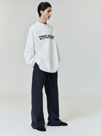 Essentials Ponte 90S Long Sleeve Tee Ivory
