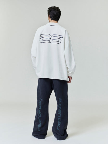 Essentials Ponte 90S Long Sleeve Tee Ivory