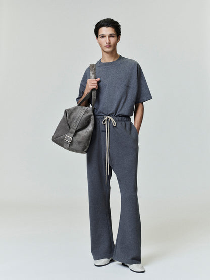 Essentials Embroidered Classic Short Sleeve Tee Charcoal Heather