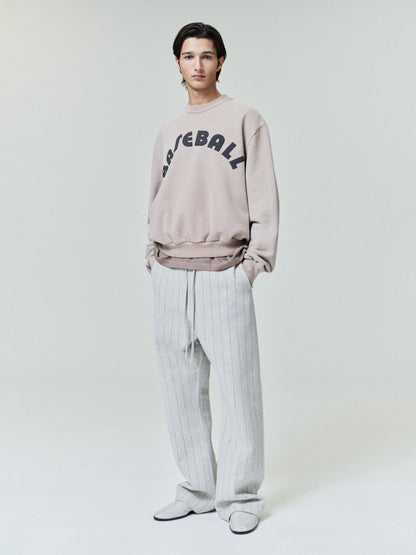 Essentials Double Face Wool Baseball Flared Pants Light Beige/Black