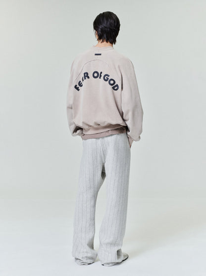 Essentials Double Face Wool Baseball Flared Pants Light Beige/Black