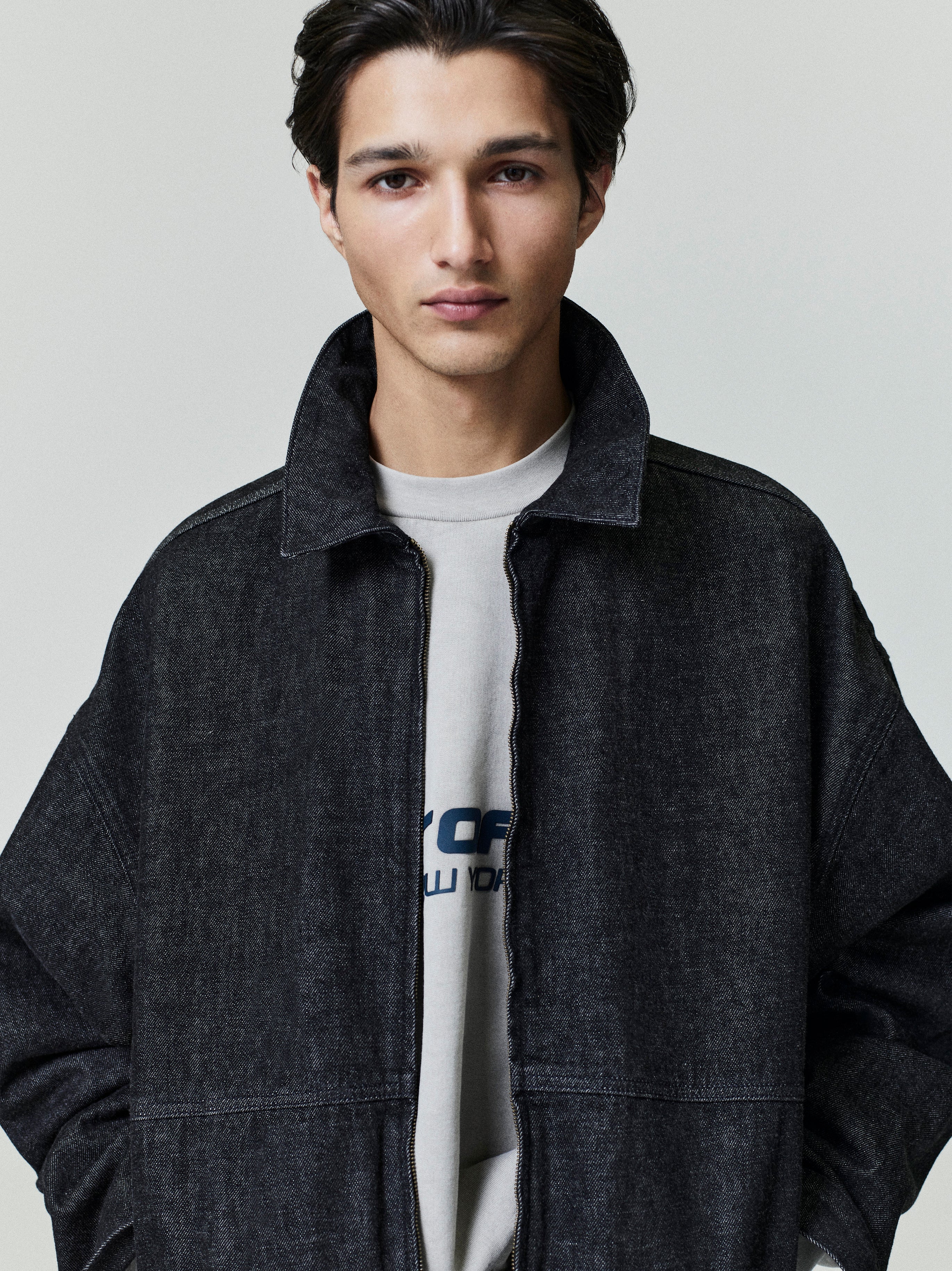 Essentials Denim Work Jacket Vintage Black