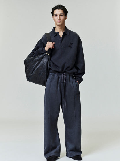 Essentials Suede Fleece Flare Sweatpant Iron Grey