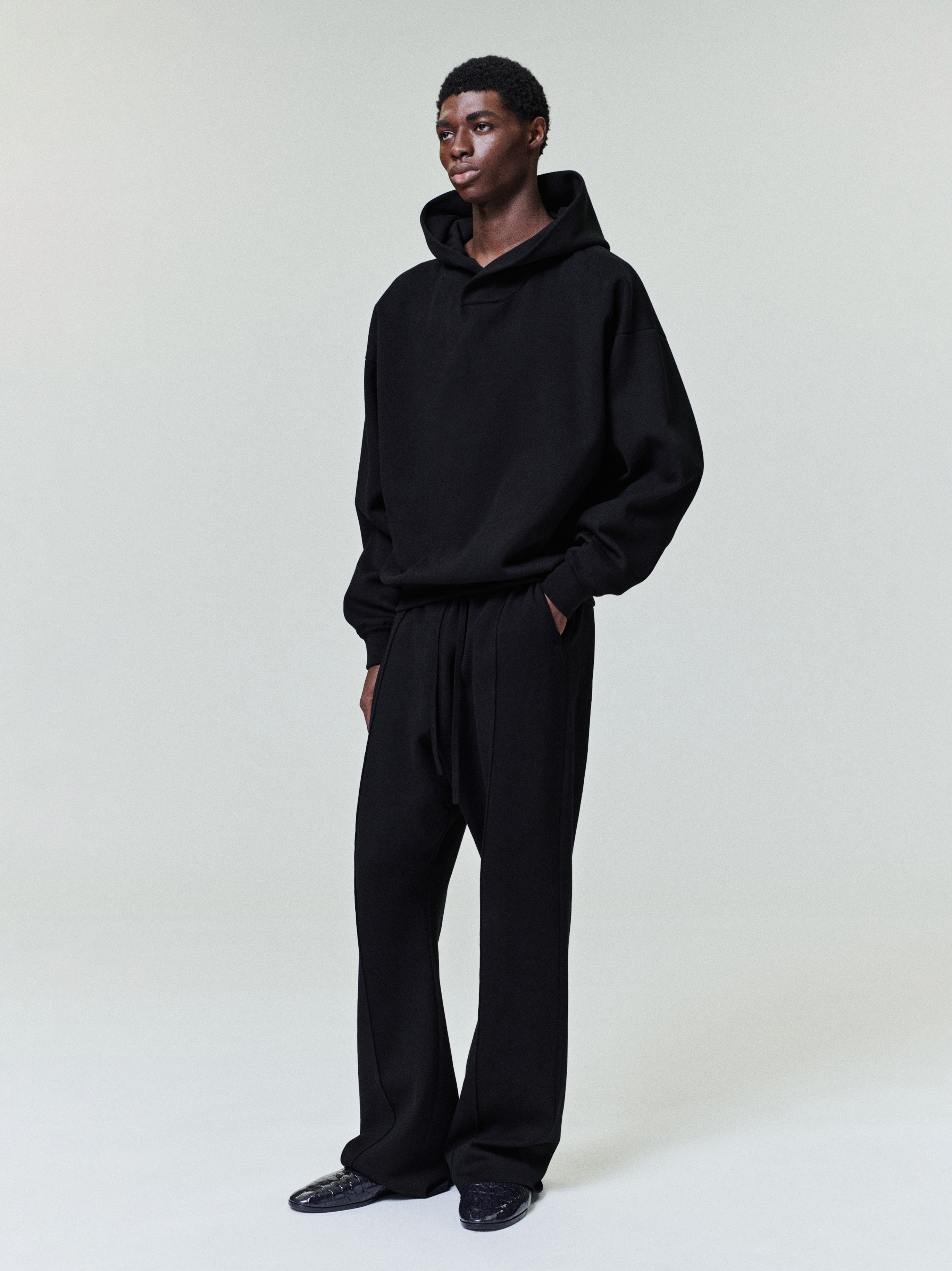 Essentials Double Knit Flared Jogging Pant Black