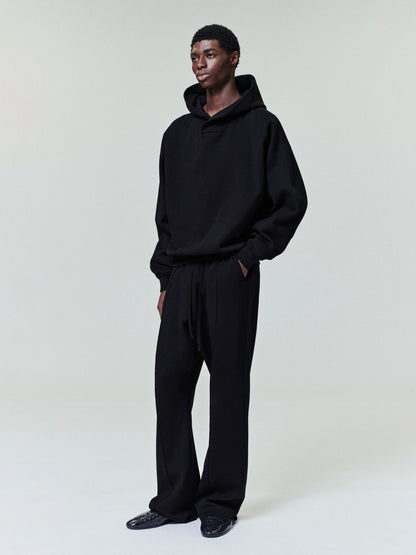 Essentials Double Knit Flared Jogging Pant Black