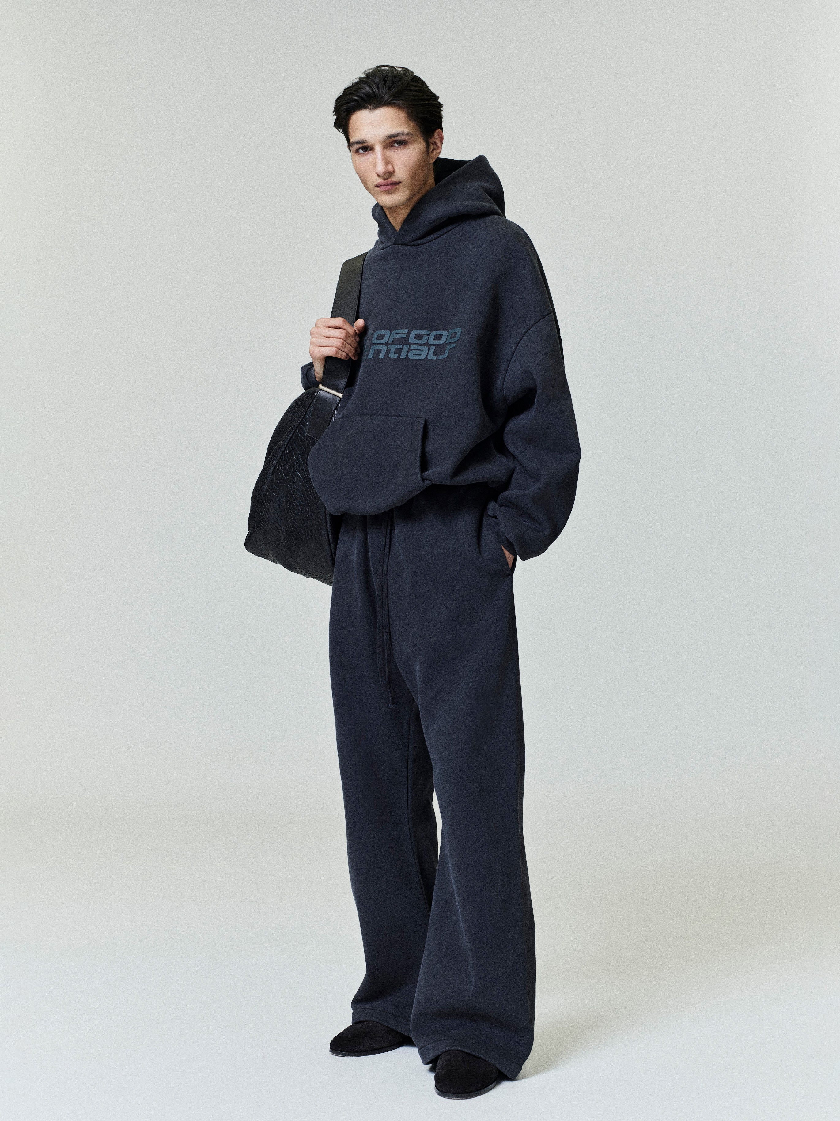 Essentials Heavy Fleece 90S Hoodie Vintage Black