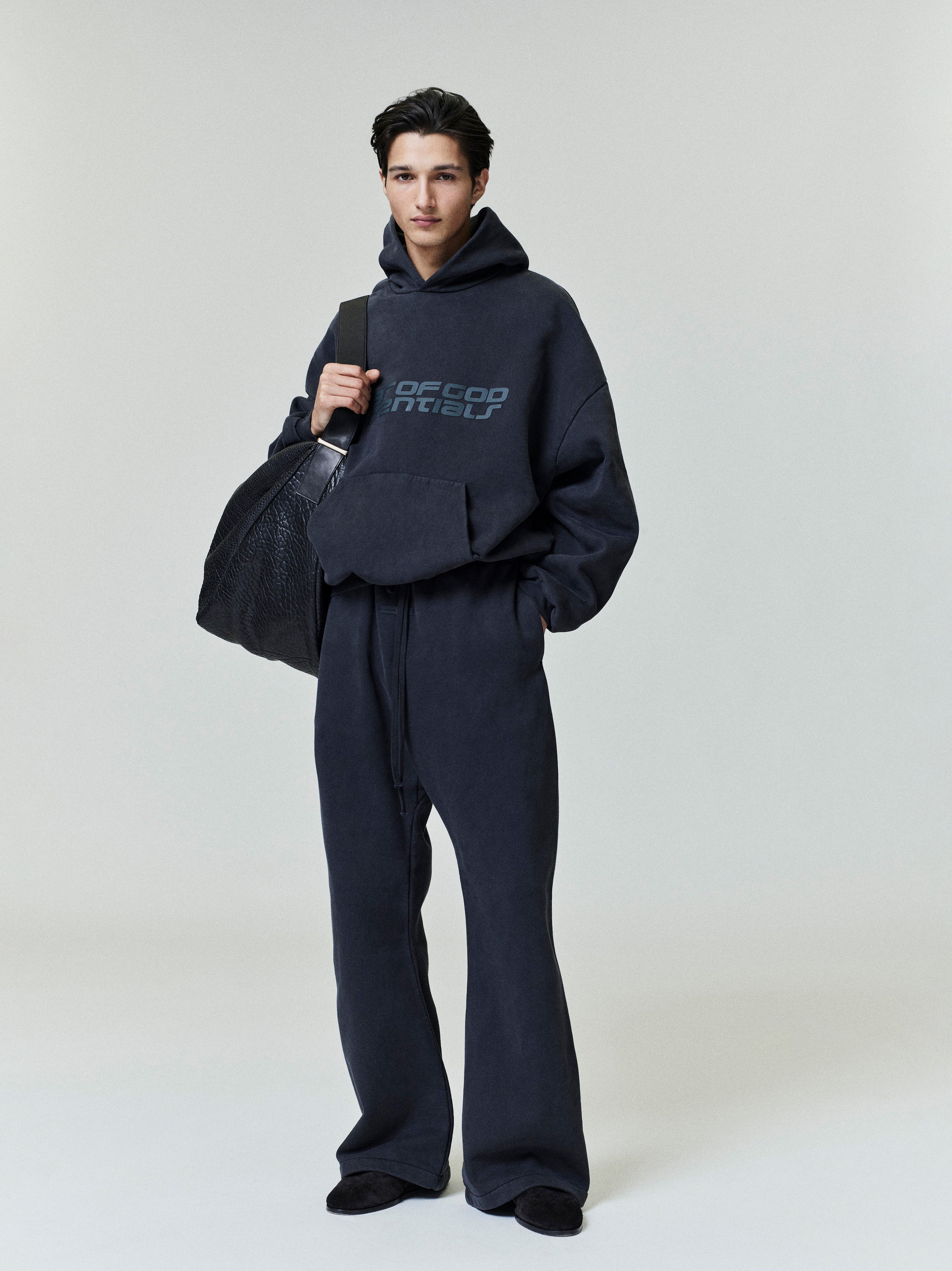 Essentials Heavy Fleece 90S Hoodie Vintage Black