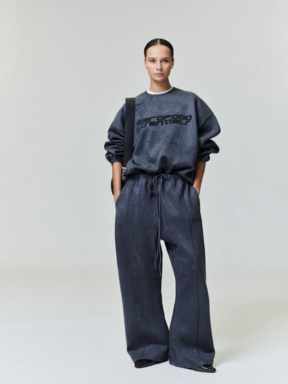 Essentials Suede Fleece Flare Sweatpant Iron Grey