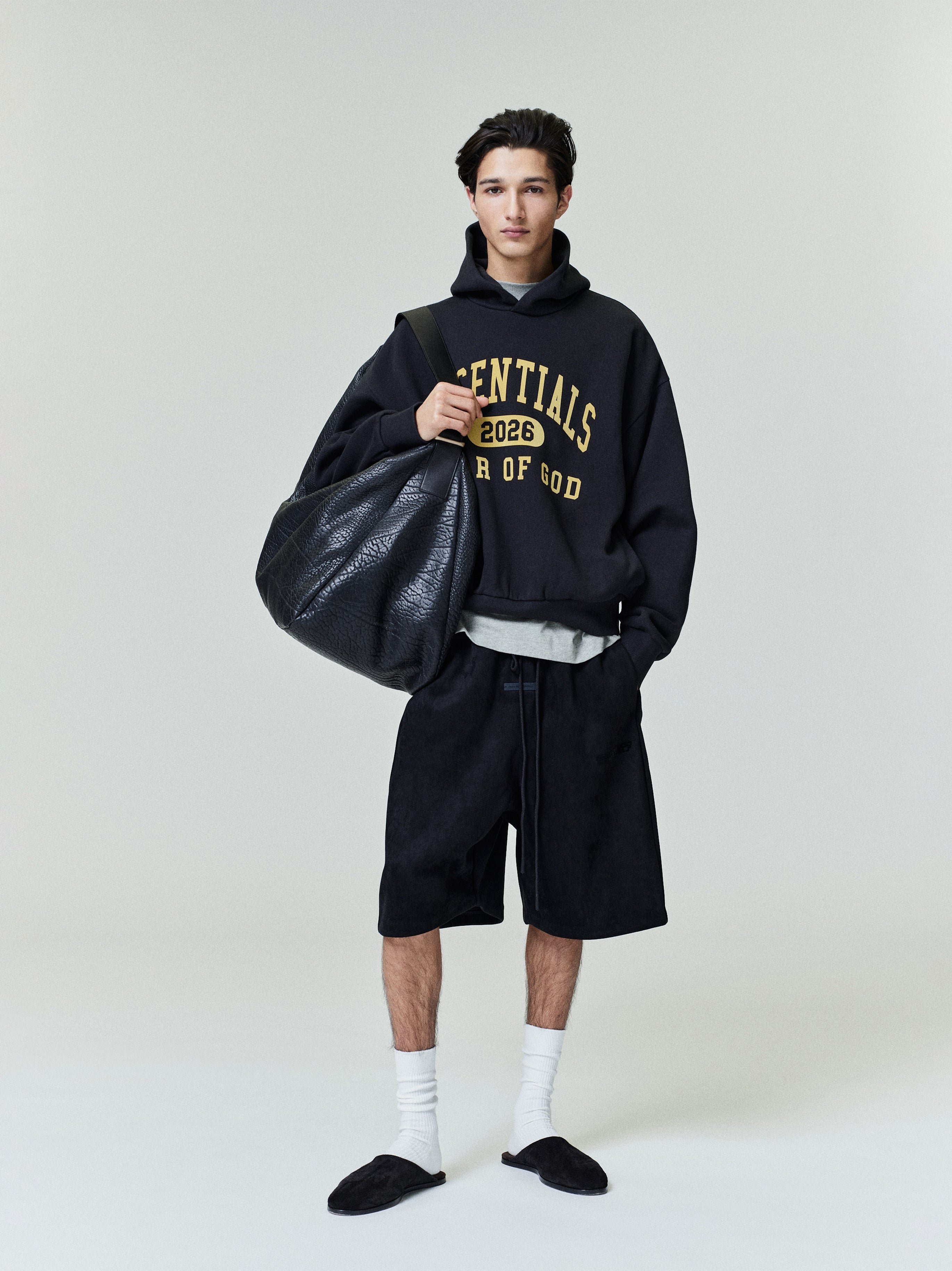 Essentials Classic Fleece Hoodie Vintage Black