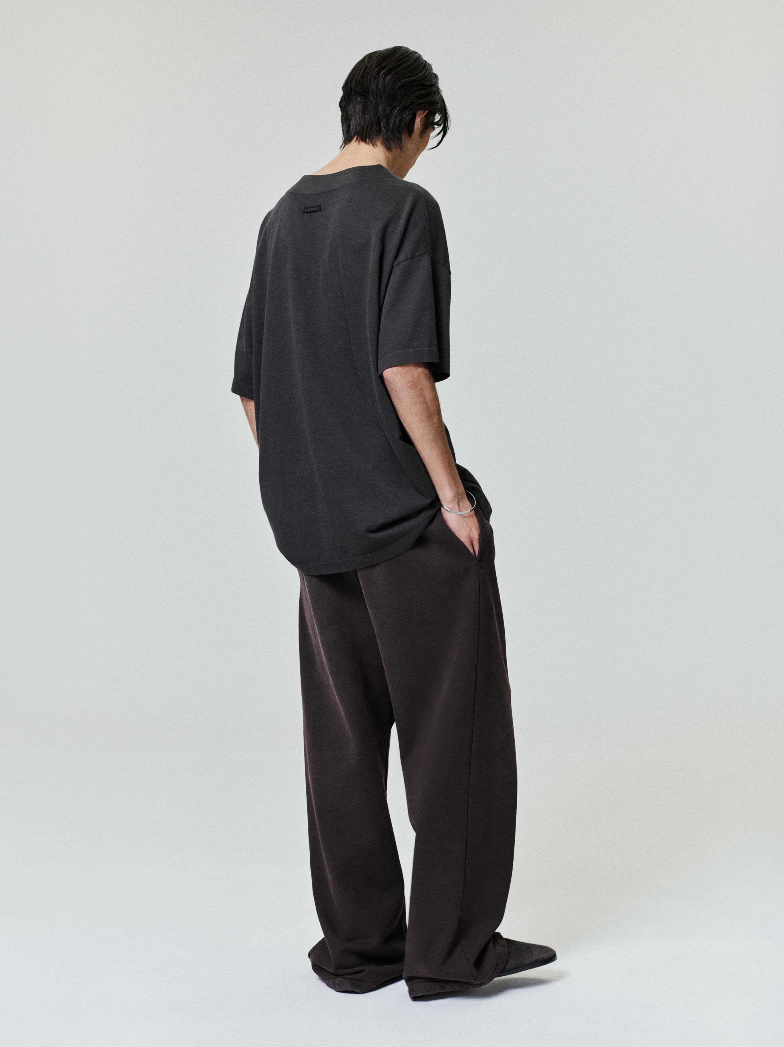 Essentials Sunfaded Wide Leg Sweatpant Dark Brown