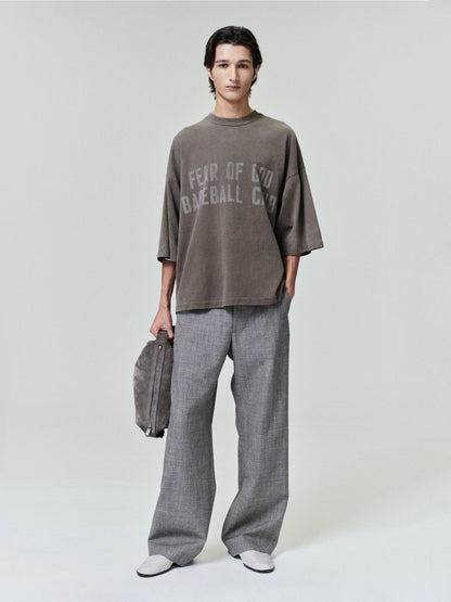 Essentials Mouline Wool Casual Flat Front Pant Off White/Black