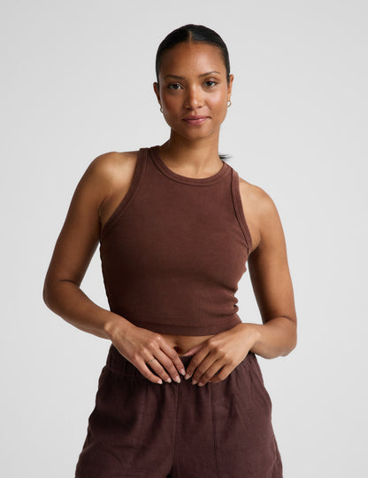 Beyond Yoga On Repeat Rib High Neck Cropped Tank Women's