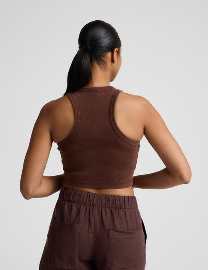 Beyond Yoga On Repeat Rib High Neck Cropped Tank Women's