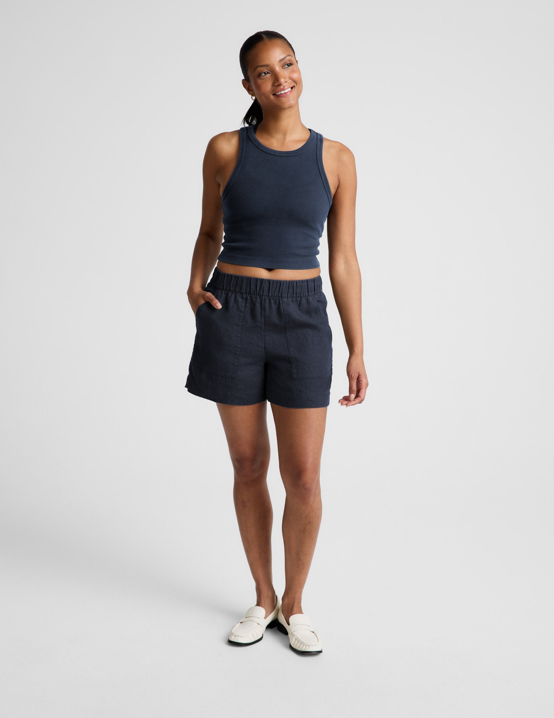 Beyond Yoga On Repeat Rib High Neck Cropped Tank Women's