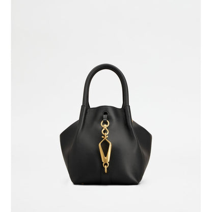 Tods Satchel In Leather Mini Black
