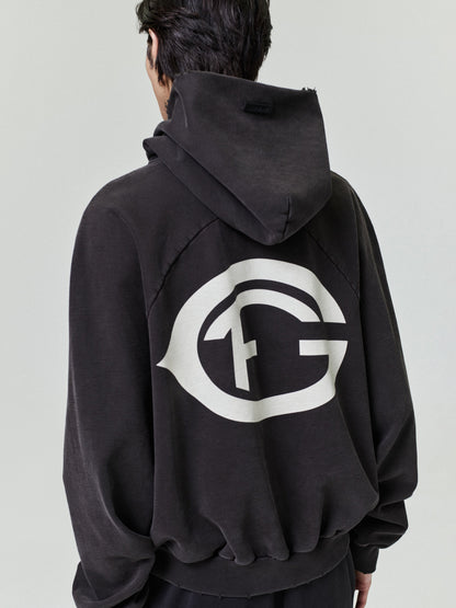 Essentials F Of G Classic Half Raglan Hoodie W/ Pocket Dark Brown