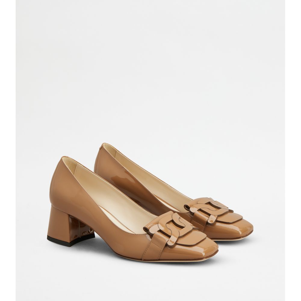 Tods Kate Pumps In Leather Brown Womens