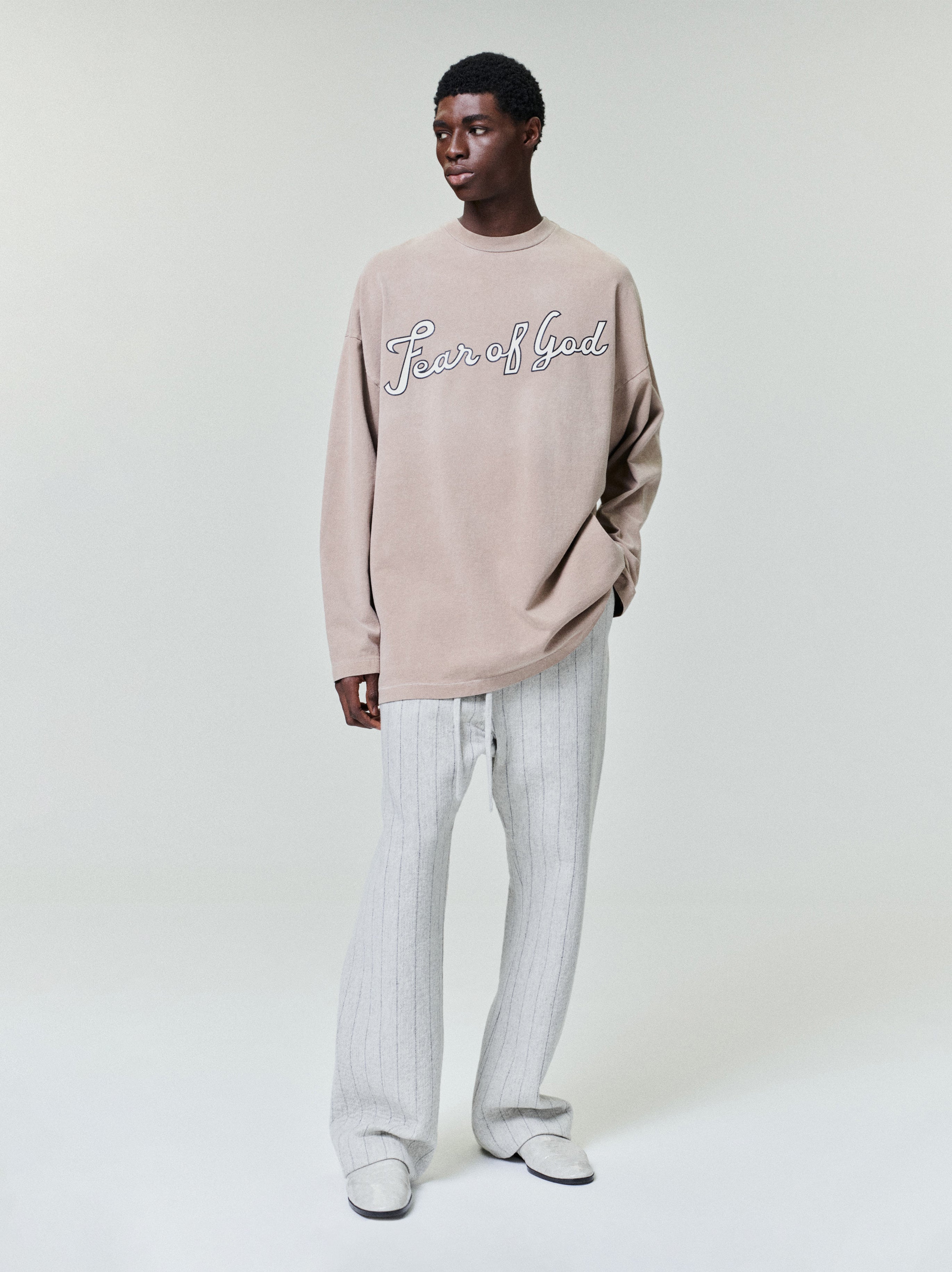 Essentials Fg 9 Long Sleeve Tee Dune Pearl