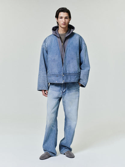 Essentials Denim Lapelless Jacket Medium Indigo