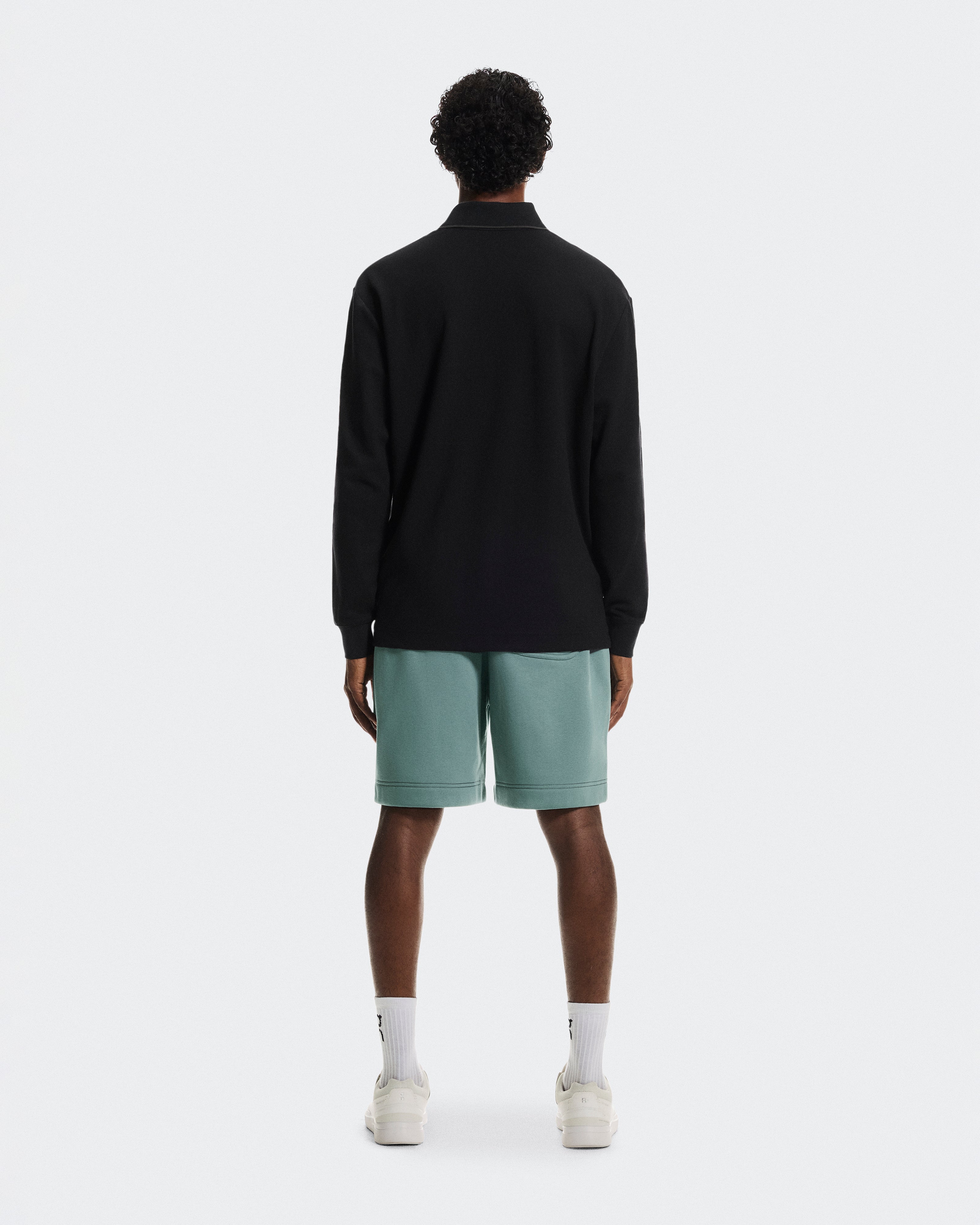 On Courtside Long-T Polo Black | Eclipse