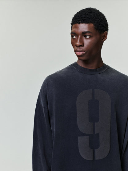 Essentials 9 Long Sleeve Tee Black