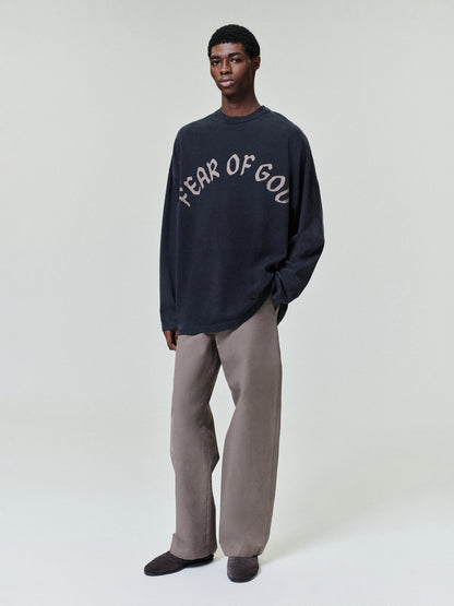 Essentials Fear Of God, F Of G Long Sleeve Tee Black
