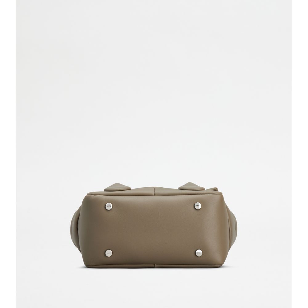 Tods Di Bag Reverse In Leather Mini Grey