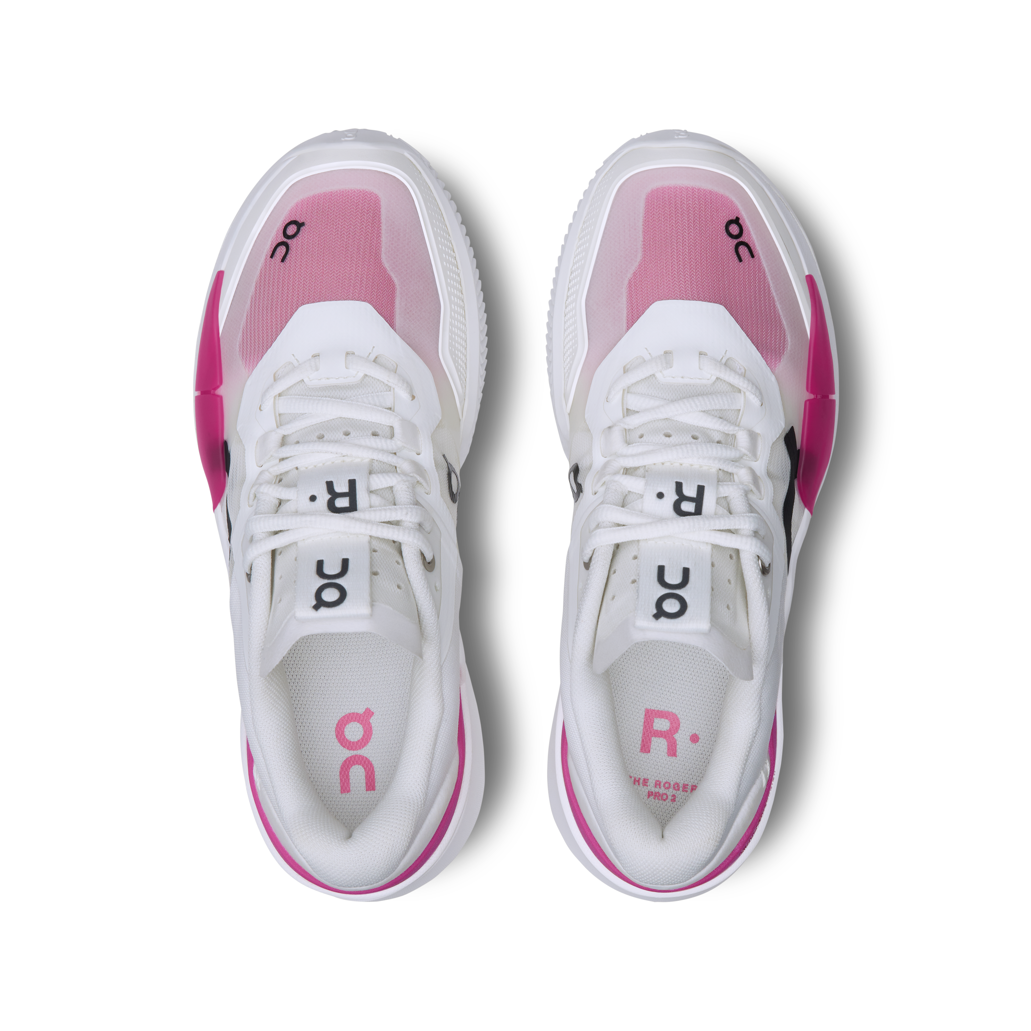 on running the roger pro 2 clay white pink (women's)