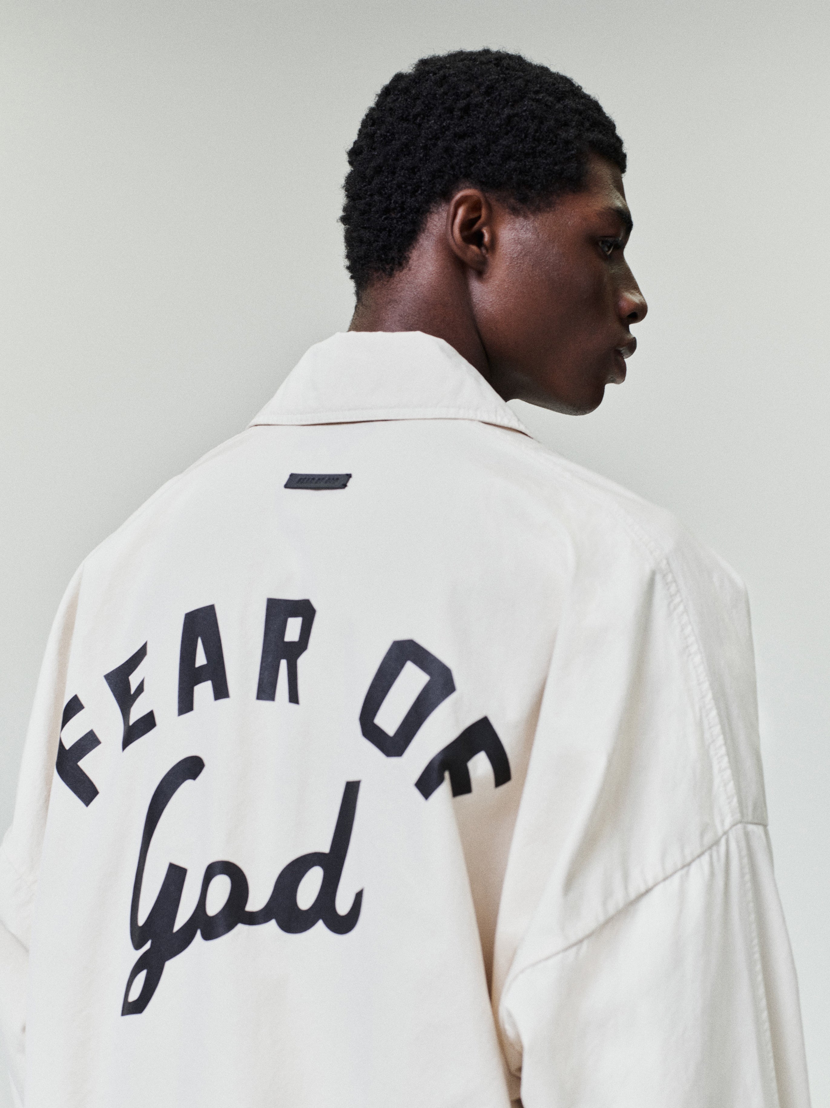 Essentials Garment Dyed Cotton Windbreaker Natural