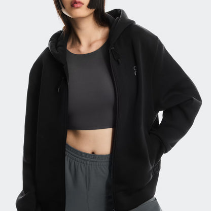 On Focus Tech Zip Hoodie Black (Women'S)