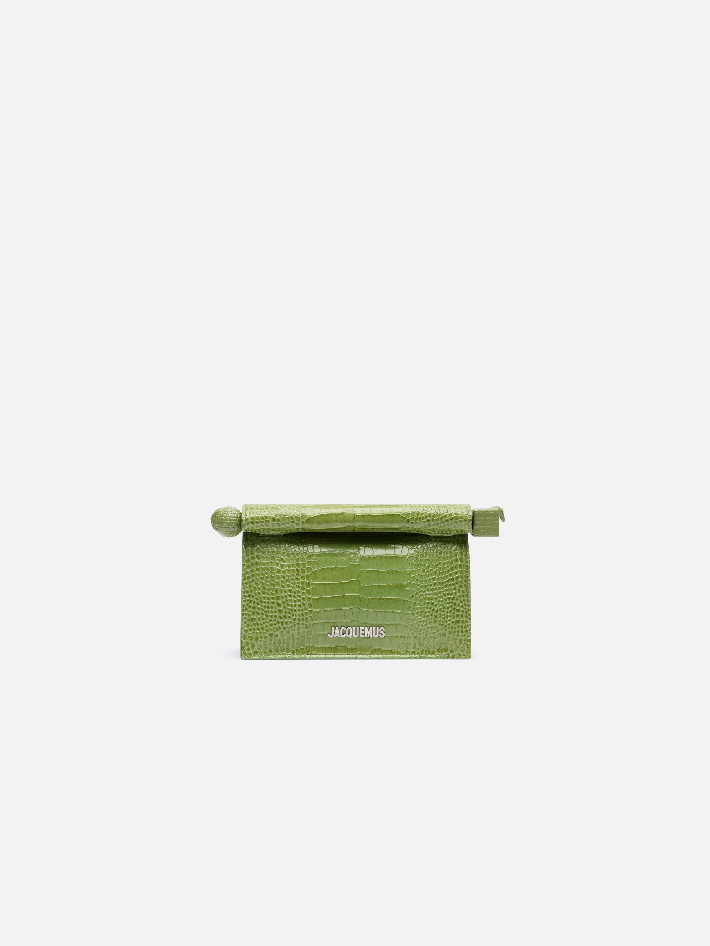 Jacquemus The Small Rond CarreClutch Mini Take-Out Clutch Green