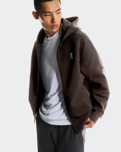 On Focus Tech Zip Hoodie Pebble